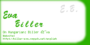 eva biller business card